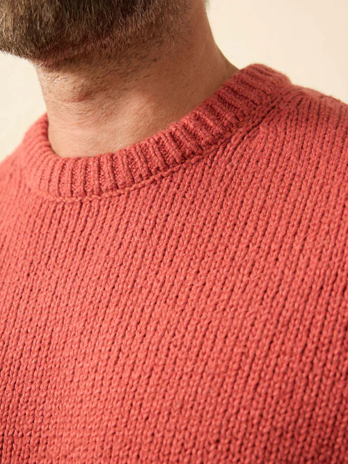 SERENOVAA  Heirloom Crewneck Sweater - Eclipse Red