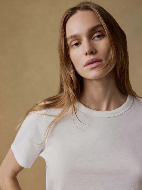 SERENOVAA  Sunwashed Regenerative Tee - White